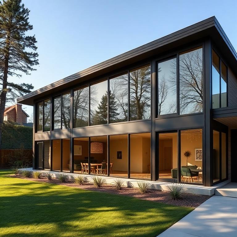 Mid-Century style window installation
